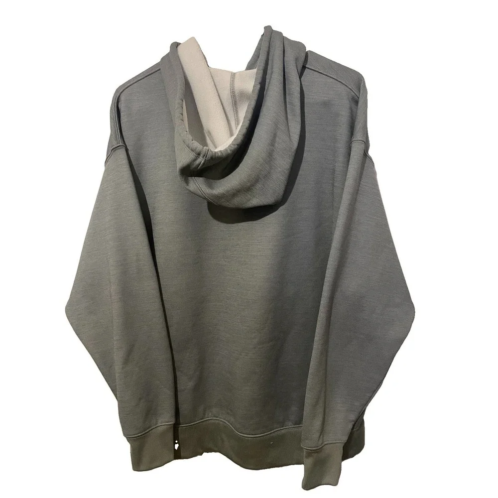 Nike Therma-Fit Fleece Lined Hoodie Gray Pullover Sweatshirt Women's M Logo